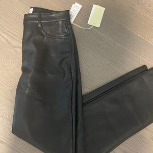 Aritzia Wilfred Melina Pant Black Faux Leather Size 4